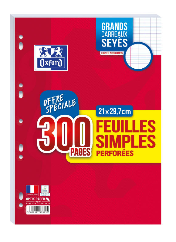 Image de  Étui feuilles mobiles 200P+100P Gratis seyès 