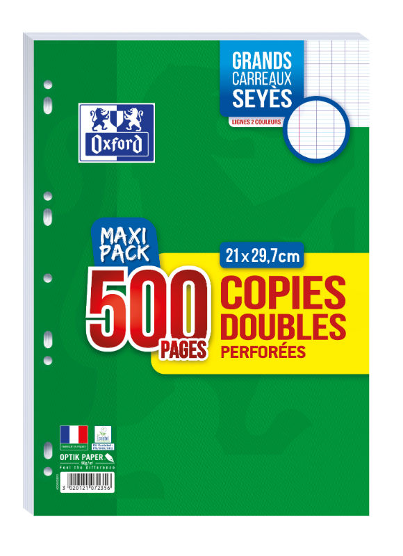 Image de  Étui copies doubles 500 pages seyès 