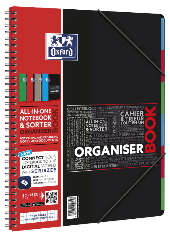 Image de  Cahier Organiserbook A4+ 160 pages 5x5 