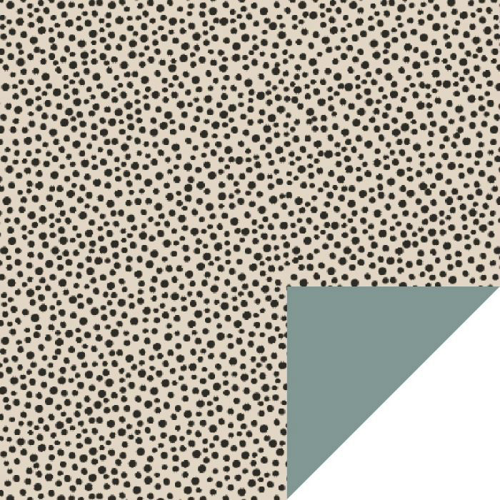 Image de  Rouleau papier KDO 0,50 x 100m points noirs sur fond beige 