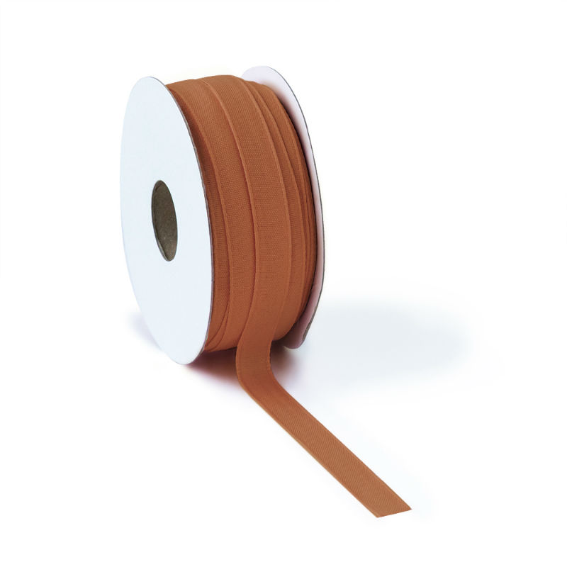 Image de  Ruban texture coton 12mm x 50m rouge brique 