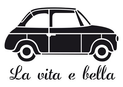Image de  Pochoir A3 Fiat 500 