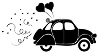 Image de  Tampon Bois 2CV cœur 