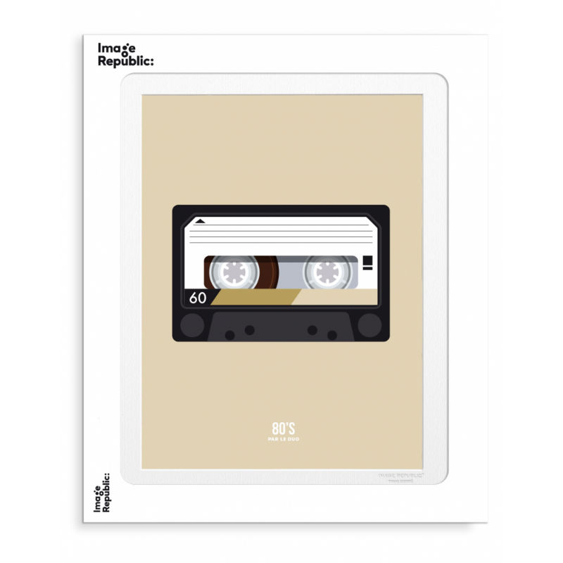 Image de  Affiche 30x40 cm le duo 80's k7 audio 3 