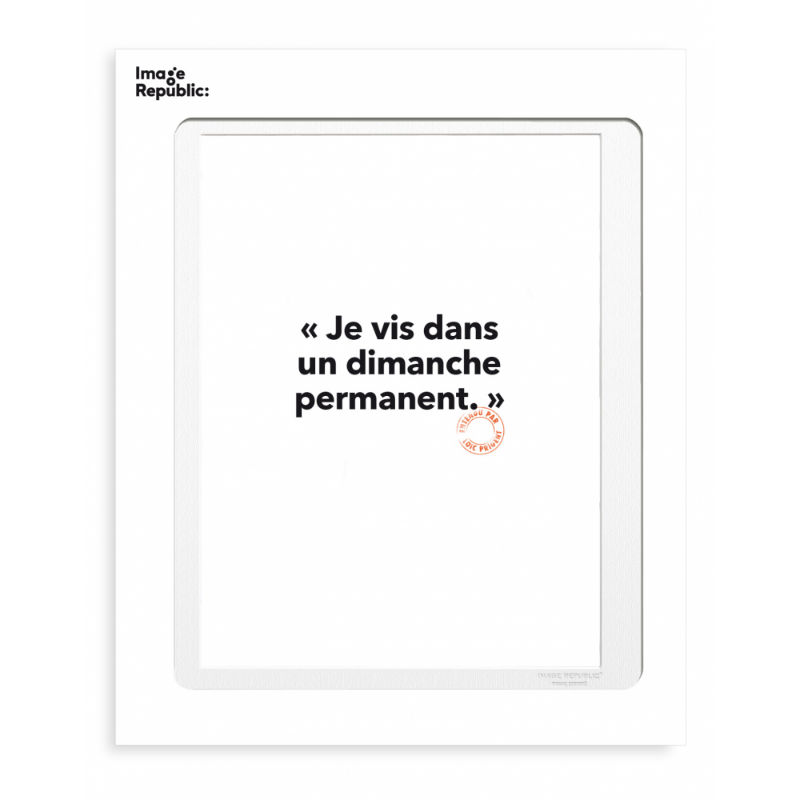 Image de  Affiche 30x40 cm loic p je vis dans un dimanche 