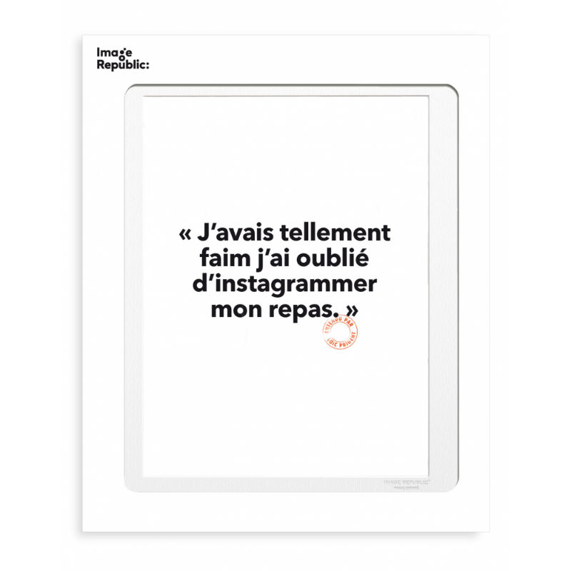 Image de  Affiche 30x40 cm loic p j'avais tellement faim 