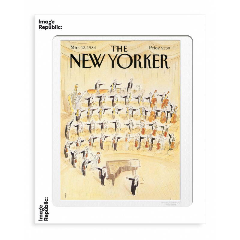 Image de  Affiche 30x40 cm sempe the new yorker orchestre 