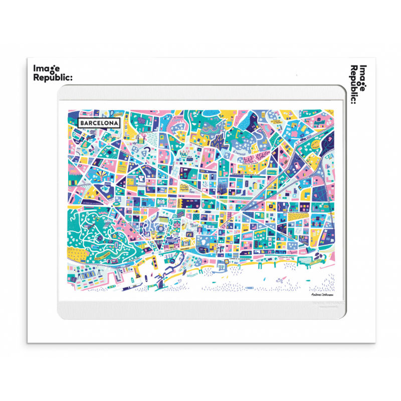 Image de  Affiche 56x76 cm antoine corbineau barcelone 