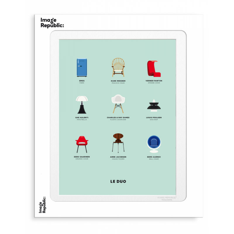 Image de  Affiche 56x76 cm le duo planche design 