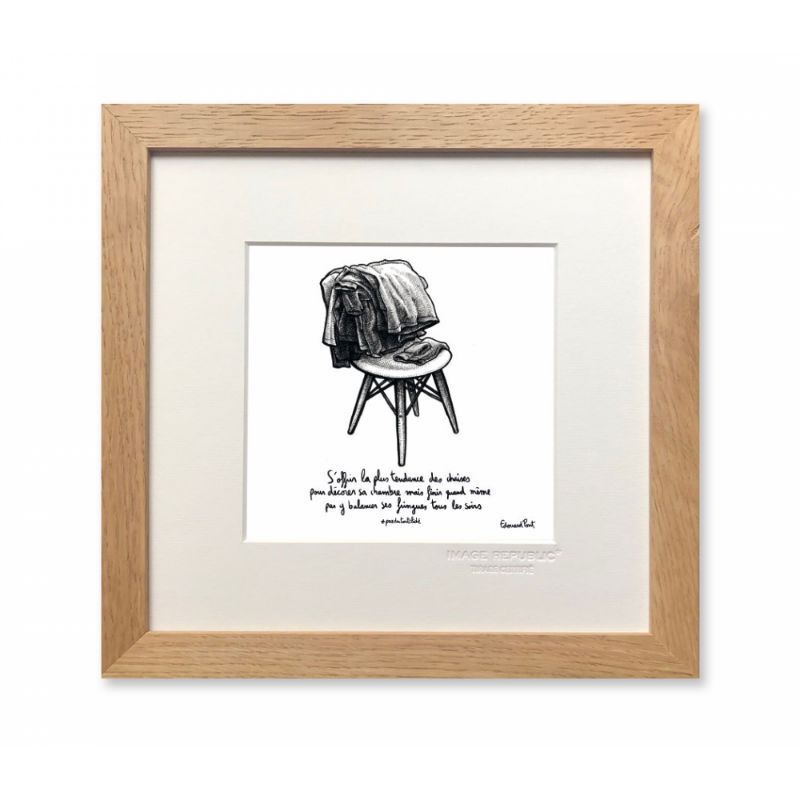 Image de  Affiche 22x22 cm edouard pont chaise 