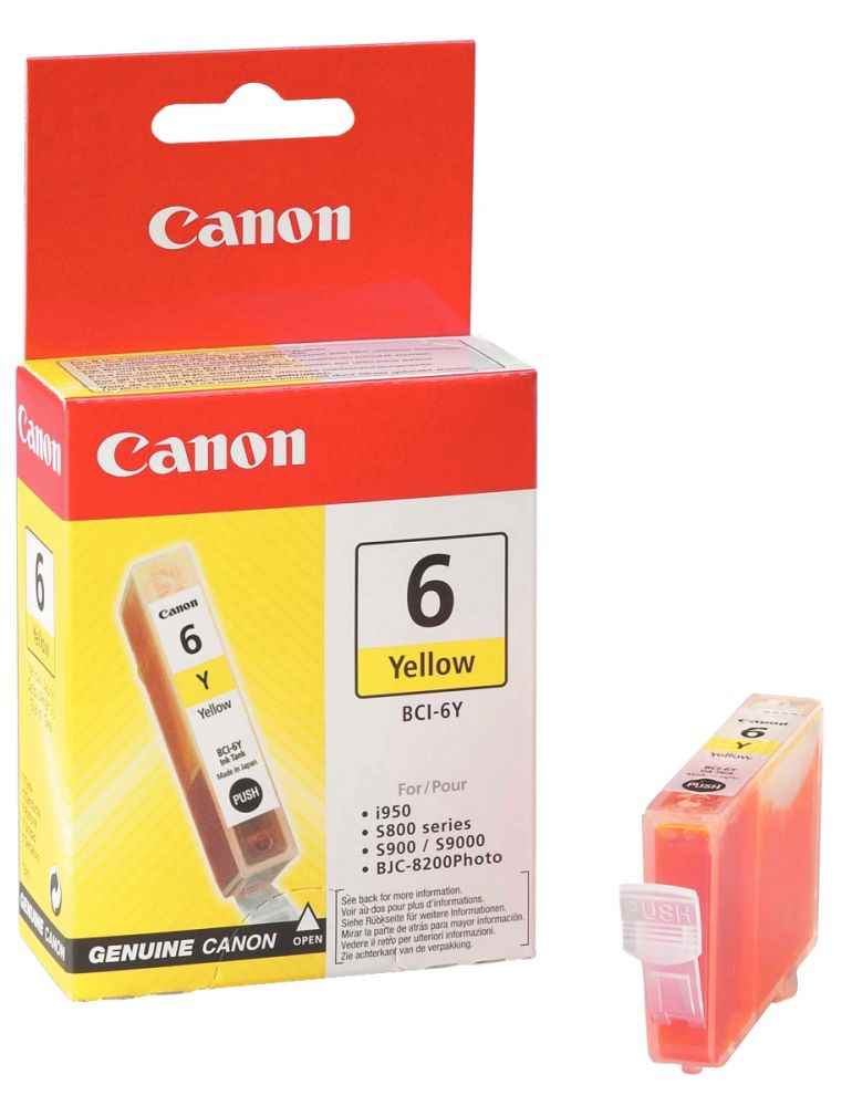 Image de  Recharge dencre à la marque Canon BCI 6Y jaune. 