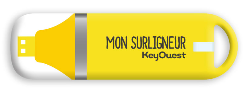 Image de  Cle usb surligneur jaune 32go 