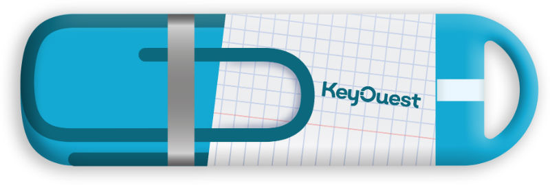 Image de  Cle usb trombone bleu 32go 