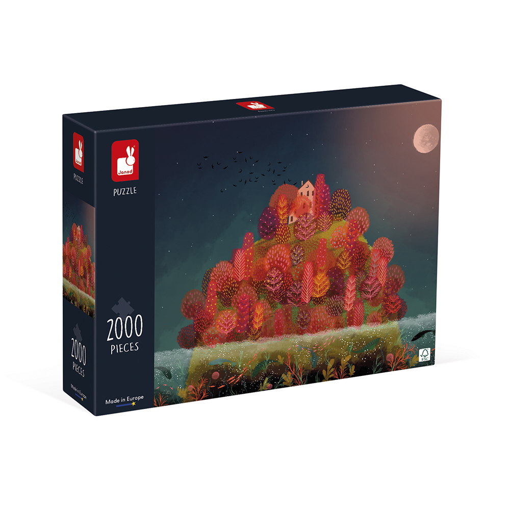 Image de  Puzzle automne rouge 2000 pièces 