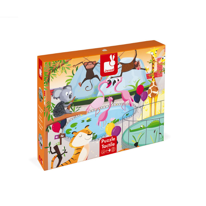 Image de  Puzzle tactile 'une journée au zoo' 20 pièces 