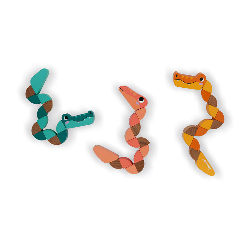 Image de  Serpent et crocodile articulé janod pocket 