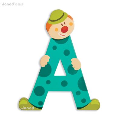 Image de  Lettre bois clown 