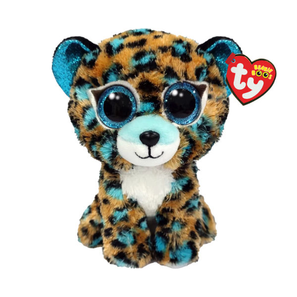 Image de  Petite peluche Ty Beanie Boo's léopard Cobalt 