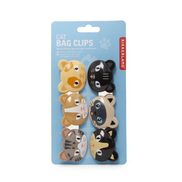 Image de  6 pinces à sac chats 