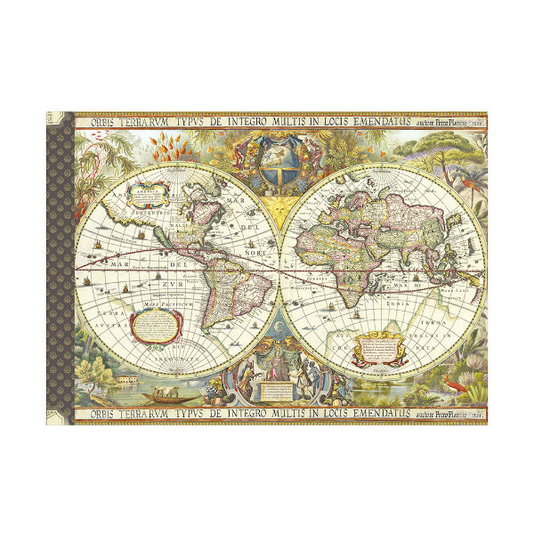 Image de  Cahier illustré 21x15 48 pages mappe monde 
