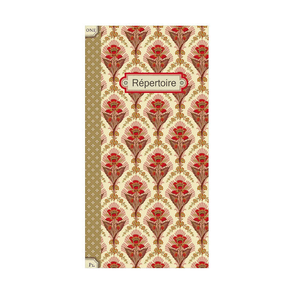 Image de  Répertoire 21x10 48 pages Pattern art deco beige rouge 