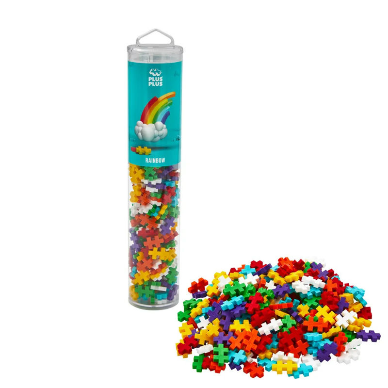 Image de  Méga tube Plus Plus Arc-en-ciel - 240 pièces 
