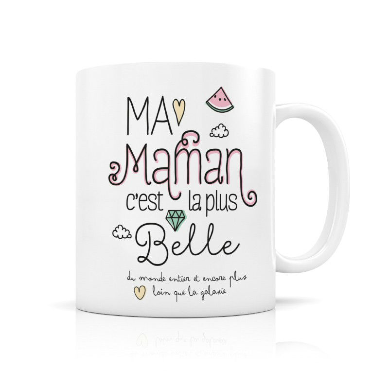 Image de  Mug porcelaine maman c'est la plus belle 