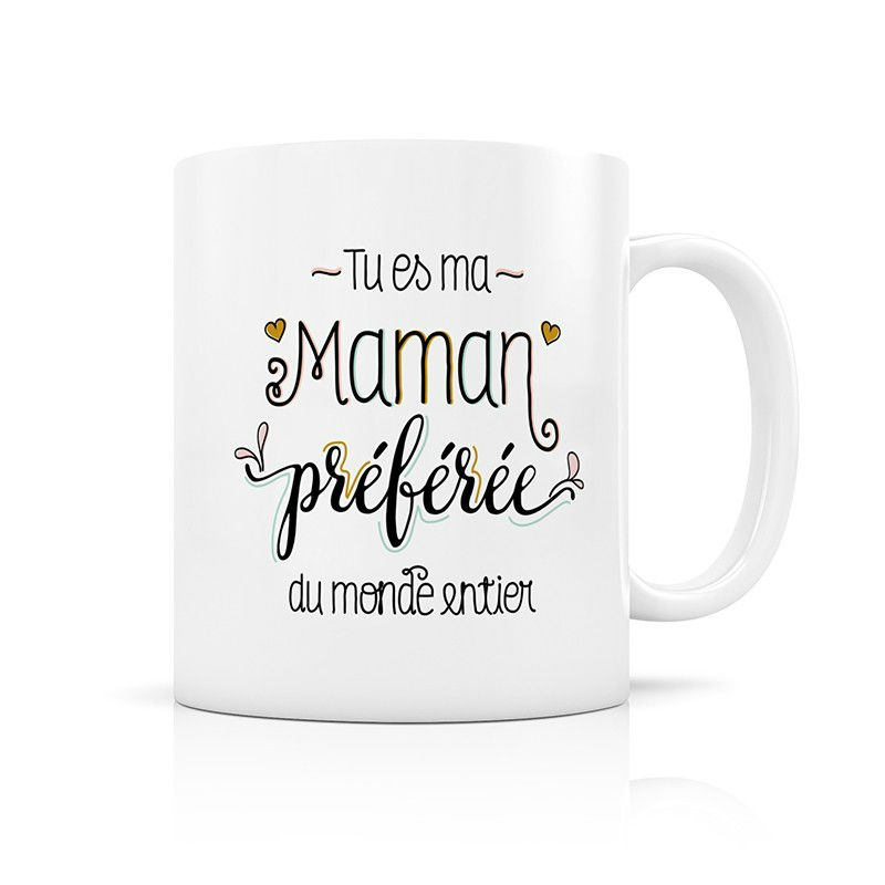 Image de  Mug porcelaine ma maman prÉfÉrÉe 
