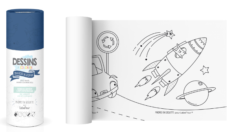 Image de  Dessins autocollants à colorier espace 