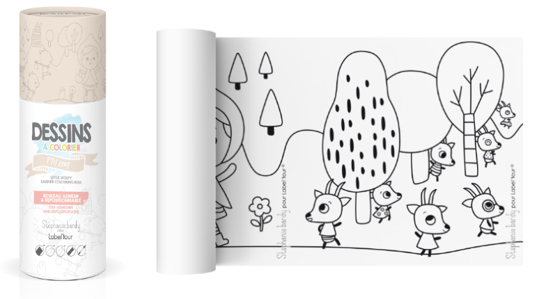 Image de  Dessins autocollants à colorier p'tit loup 