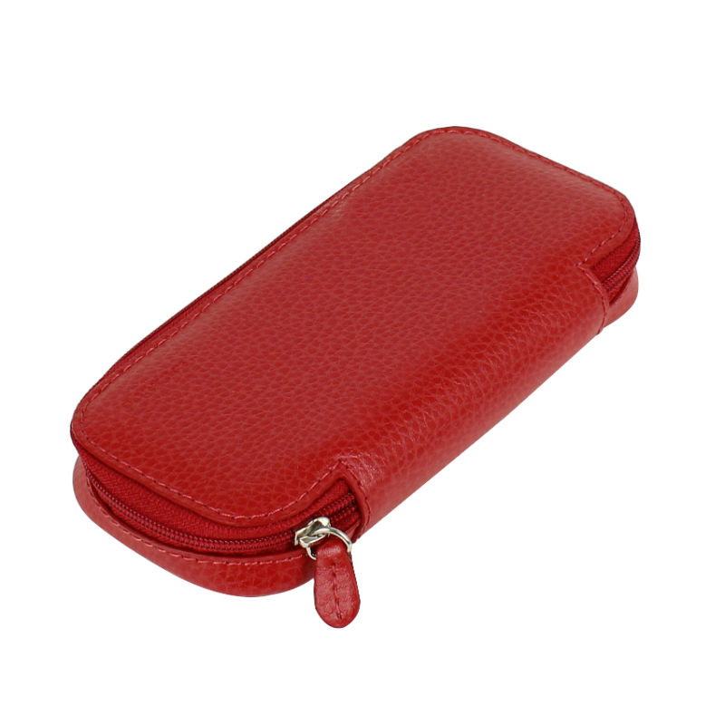Image de  Etui zippe e-cigarette cuir rouge 