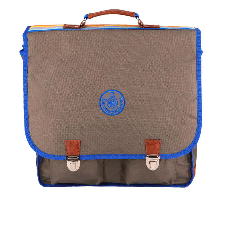 Image de  Cartable 38 cm kaki bleu 