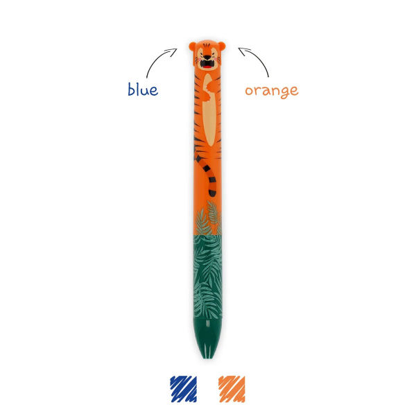 Image de  Stylo bille à deux couleurs Click&Clack tigre 