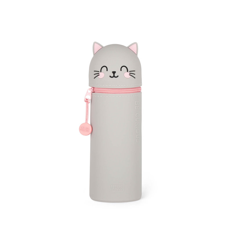 Image de  Fourre tout 2-en-1 silicone Kawaii - chat 
