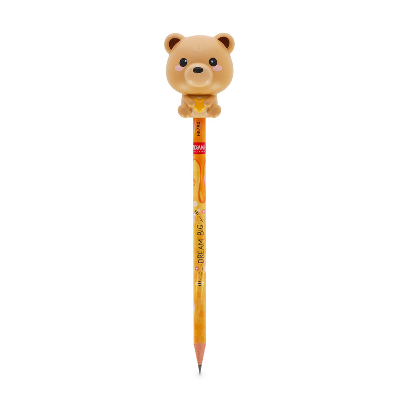 Ref. LEGPSQ0003, LEGAMI - Crayon à papier Squeezies ours, Orange, marque LEGAMI