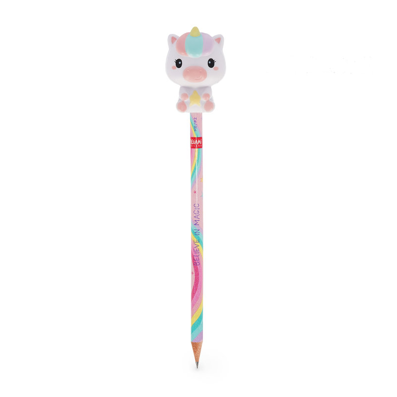 Ref. LEGPSQ0004, LEGAMI - Crayon à papier Squeezies licorne, Rose, marque LEGAMI