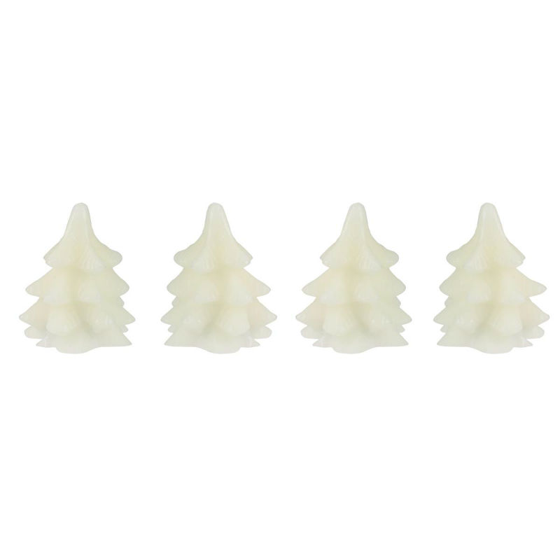 Image de  Set 4 bougies led sapins 
