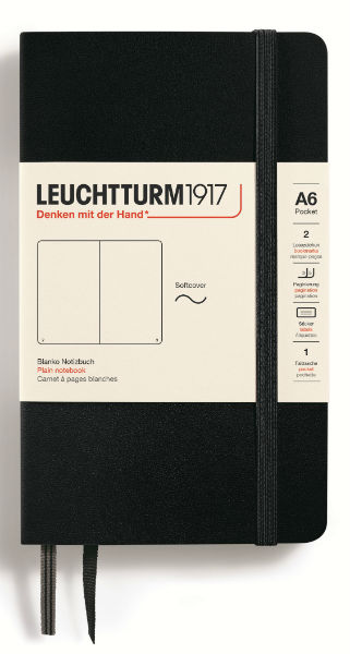 Image de  Carnet Leuchtturm souple A6 uni noir 