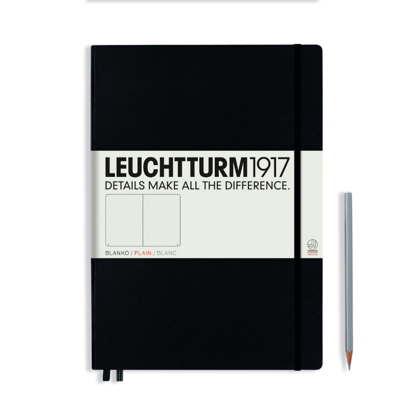 Image de  Carnet Leuchtturm Slim A4 uni noir 