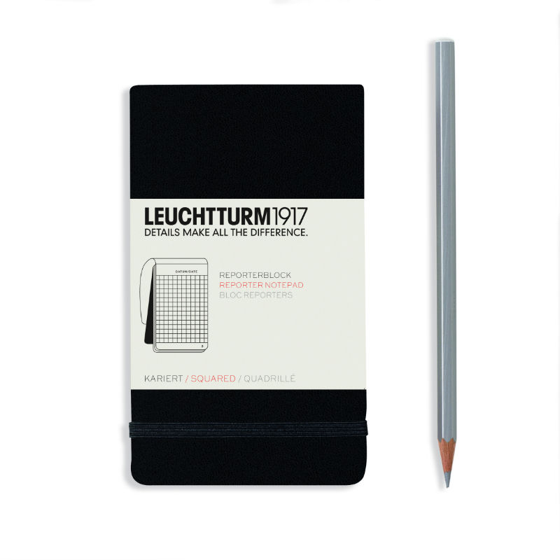 Image de  Carnet Leuchtturm Reporter A6 5x5 noir 