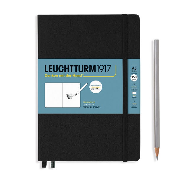 Image de  Carnet croquis Leuchtturm A5 uni noir 