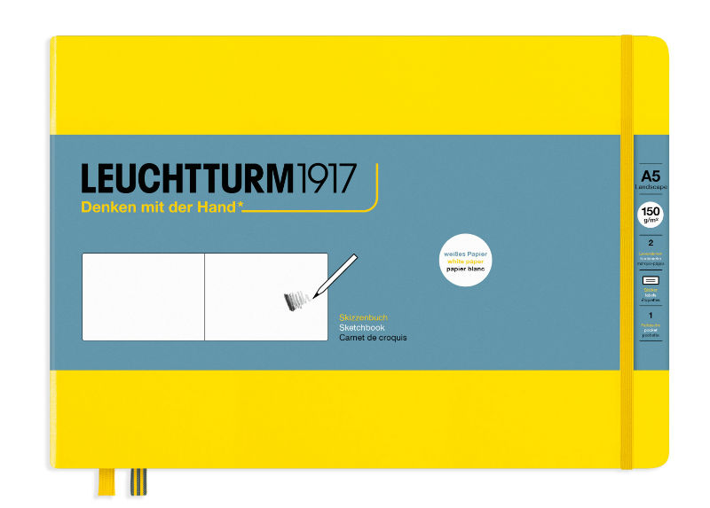 Image de  Carnet croquis Leuchtturm A5 paysage uni citron 