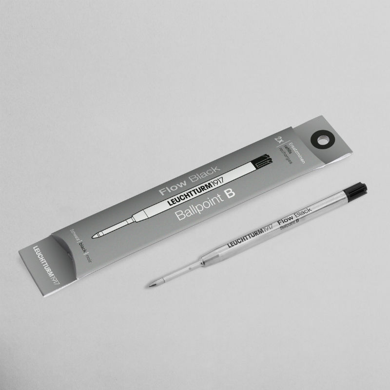 Image de  Lot 2 rech stylo bille Leuchtturm Drehgriffel B noir 