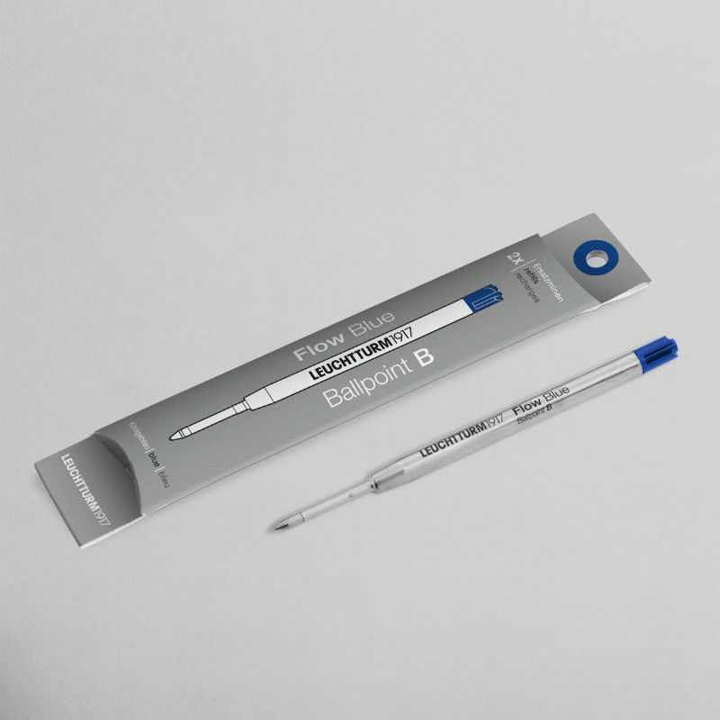 Image de  Lot 2 rech stylo bille Leuchtturm Drehgriffel B bleu 