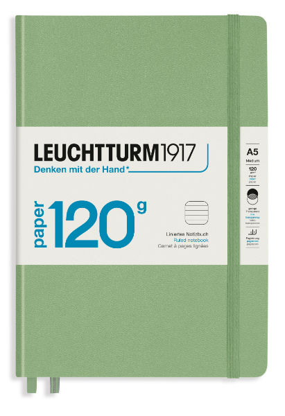 Image de  Carnet Leuchtturm ED 120gr A5 ligné sauge 