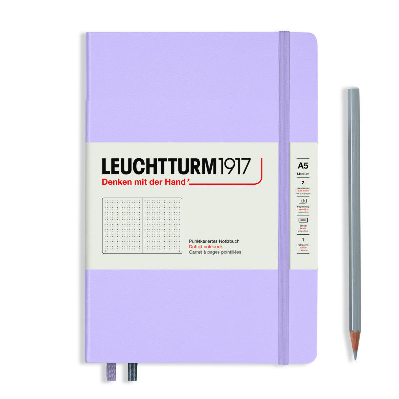 Image de  Carnet Leuchtturm rigide A5 pointillés lila 