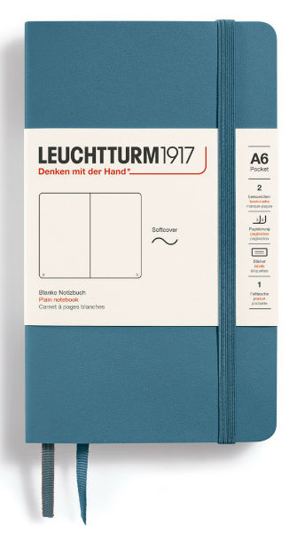 Image de  Carnet Leuchtturm souple A6 uni stone blue 