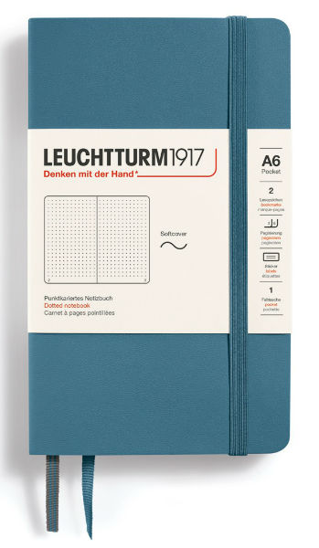 Image de  Carnet leuchtturm souple a6 pointillÉs stone blue 