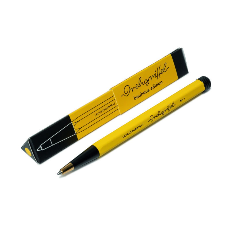 Image de  Stylo bille Leuchtturm Bauhaus Drehgriffel citron-noir 