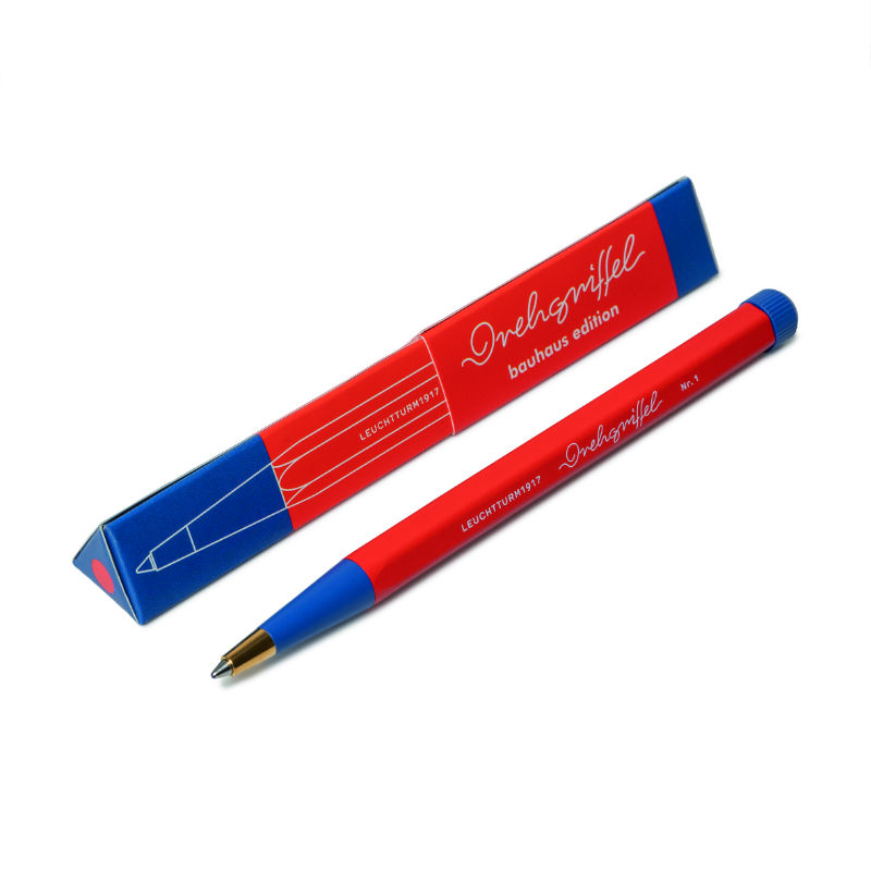 Image de  Stylo bille Leuchtturm Bauhaus Drehgriffel rouge-bleu 